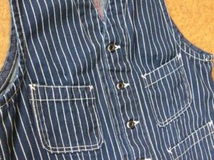 SUGARCANE （ シュガーケーン）ウォーバッシュストライプ　ワークベスト　岐阜県各務原市　古着ブランド買取販売ストックヤード