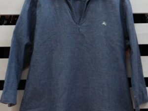 BURBERRY（バーバリー）　七分袖　スキッパーリネンシャツ　青色　入荷しました！！！　岐阜県各務原市　古着ブランド買取販売ストックヤード